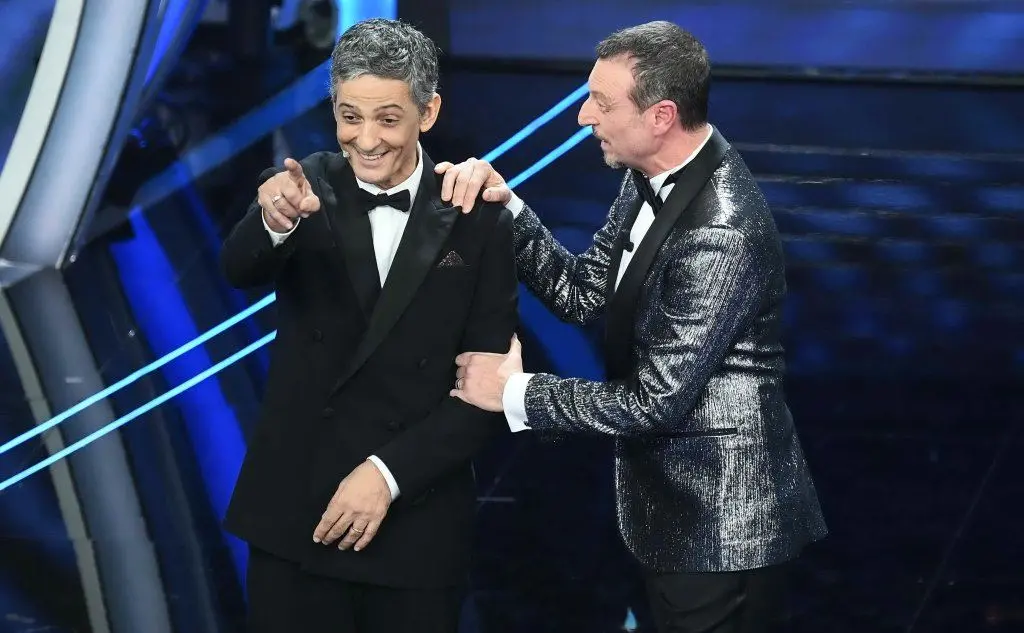 Con Fiorello sul palco di Sanremo