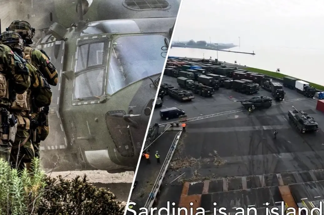 Immagini dal video della Nato (L'Unione Sarda)