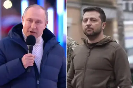 Vladimir Putin e Volodymyr Zelensky (Ansa)