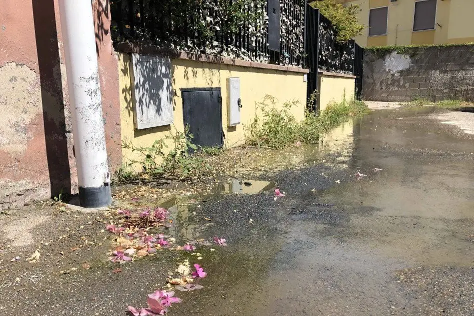 La strada allagata (L'Unione Sarda - Murgana)