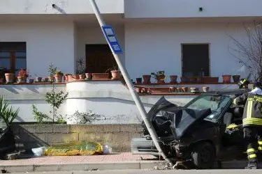 L'auto dopo lo scontro
