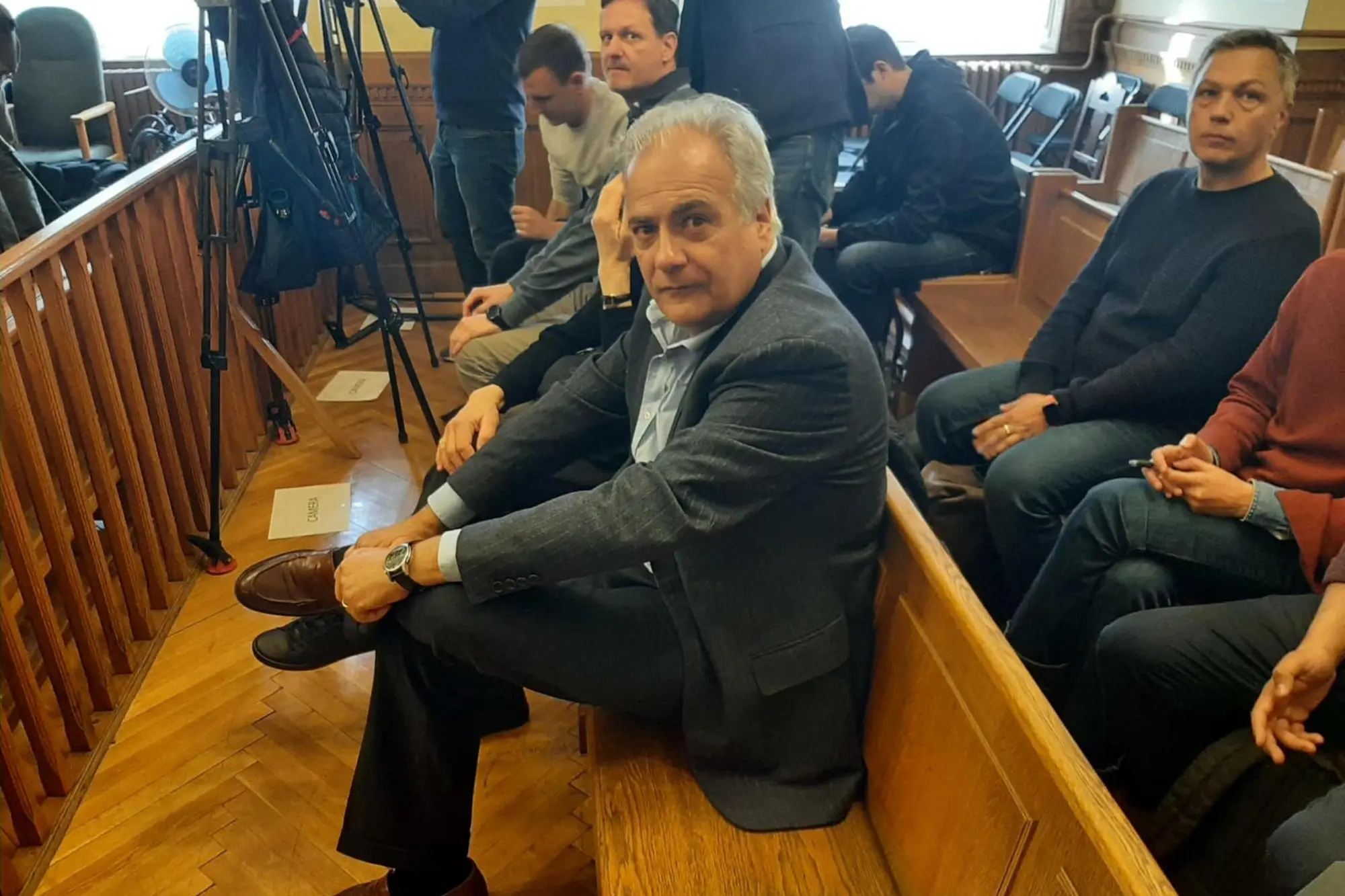 Roberto Salis al tribunale di Budapest (Ansa)