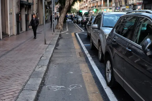 La pista ciclabile di via Paoli