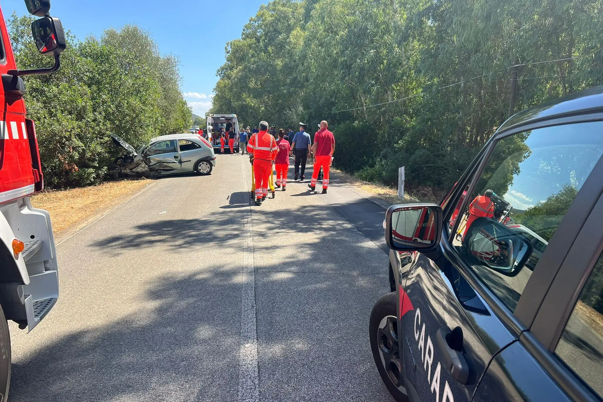 L'incidente a Domusnovas (foto carabinieri)
