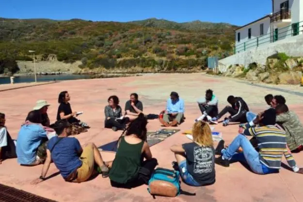 Il gruppo di studio all'Asinara (foto concessa)