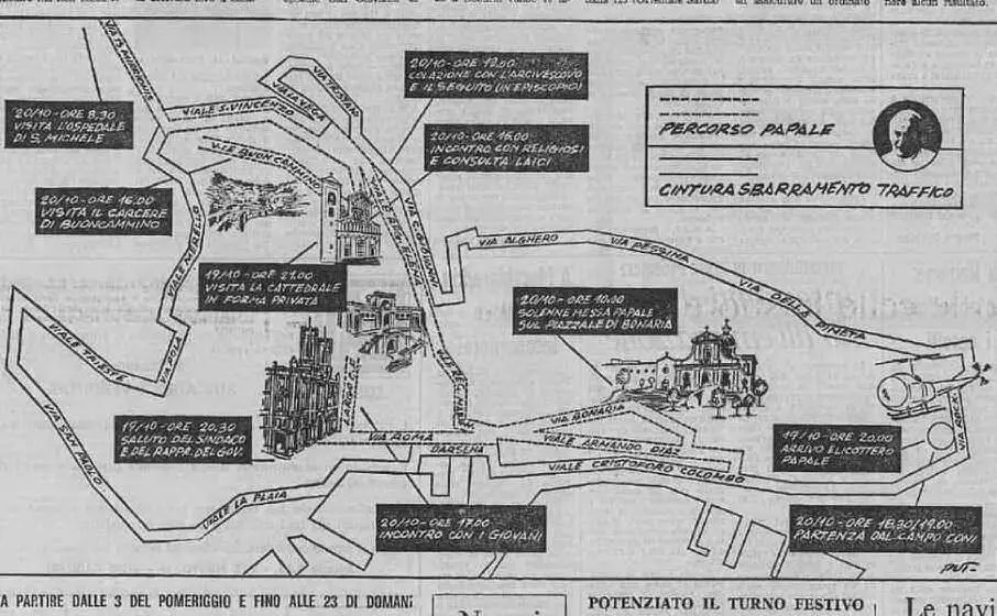 Il percorso di Wojtyla a Cagliari