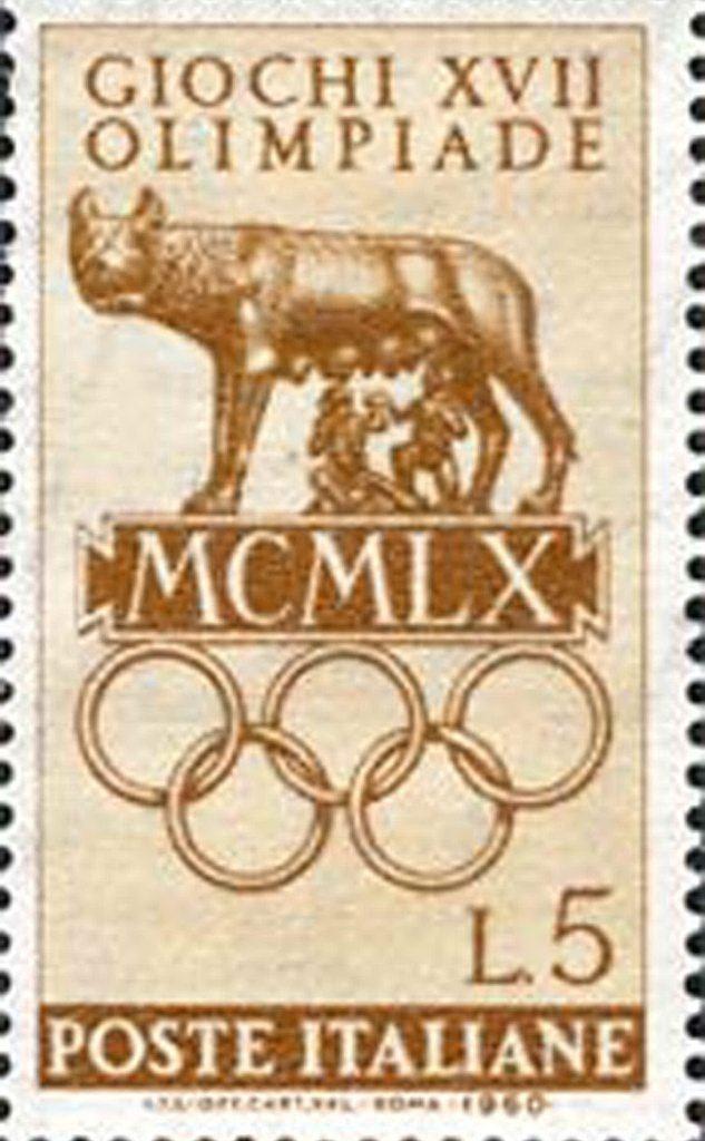 Il francobollo con il logo dei Giochi