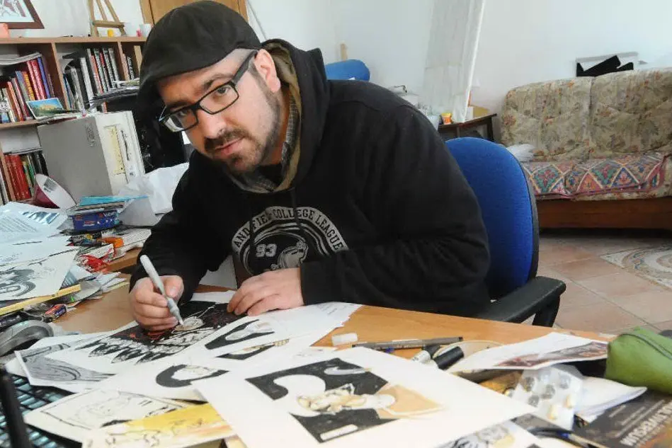 Il fumettista Manuelle Mureddu