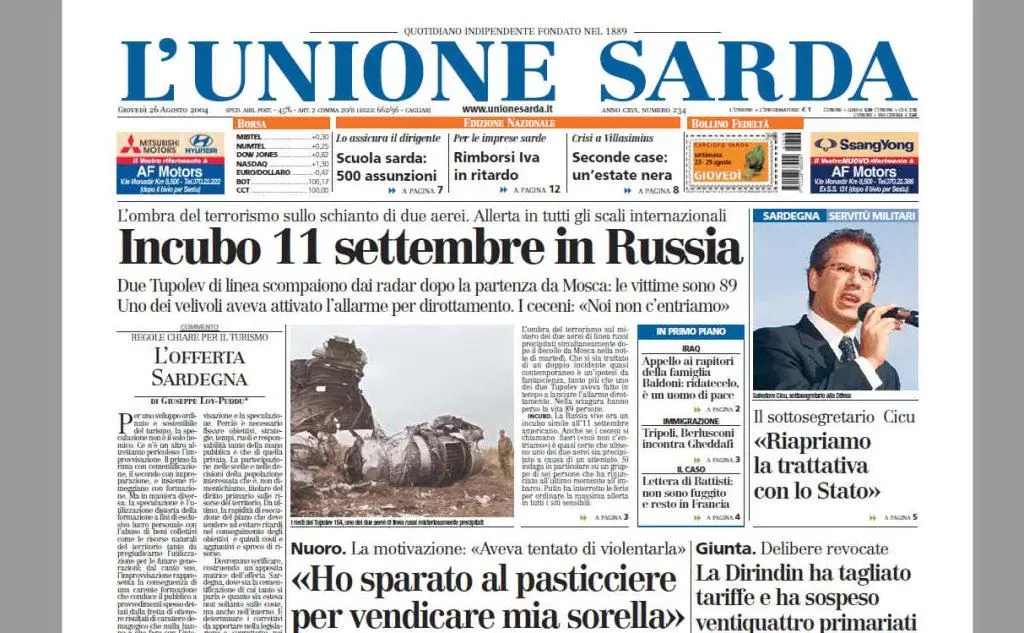 La prima pagina