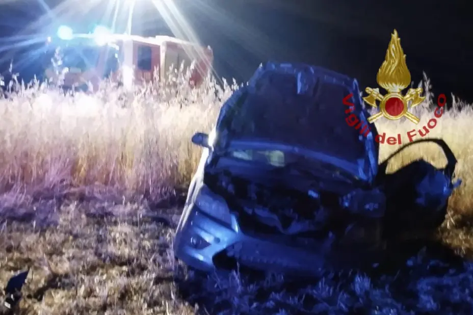 The accident in Villasor (firefighter photo)