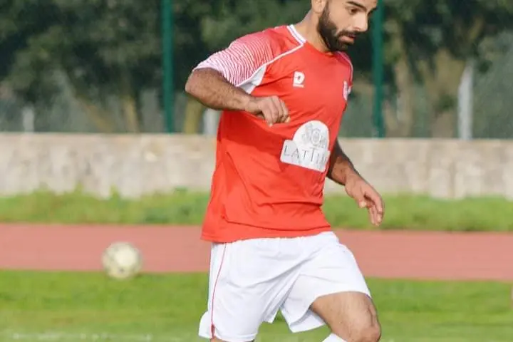 Mirko Atzeni, difensore dell'Orrolese (foto Andrea Serreli)