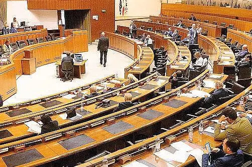 L'Aula del Consiglio regionale (Archivio L'Unione Sarda)