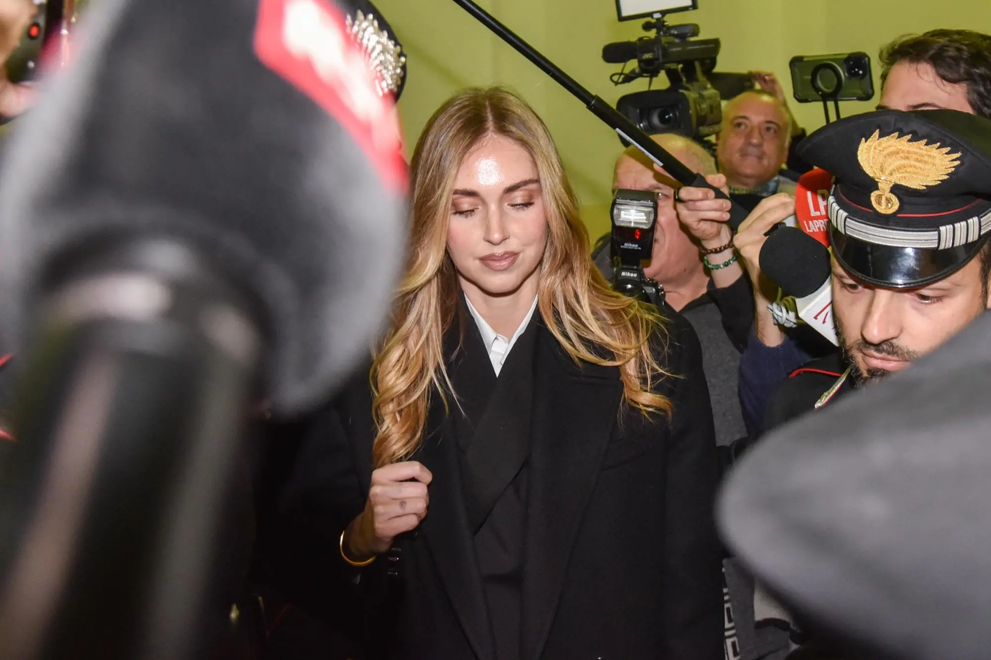 Chiara Ferragni in tribunale a Milano (Ansa-Corner)