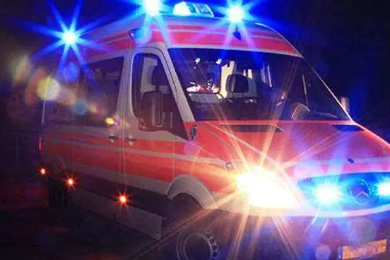 Intervento di un'ambulanza