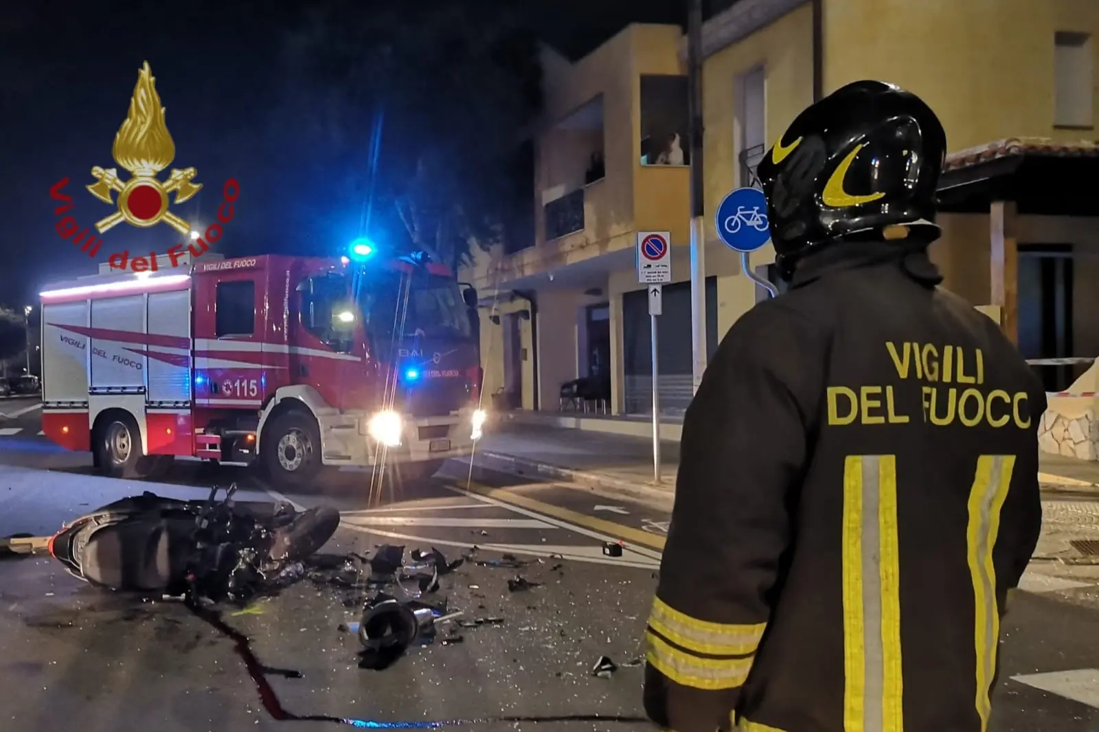 L'incidente a Quartu (foto Vigili del fuoco)