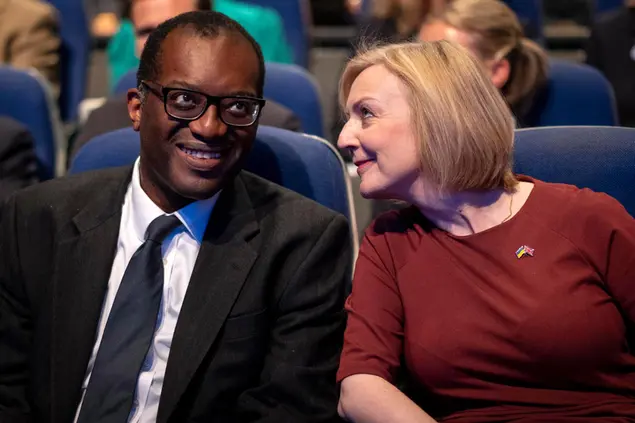 Kwasi Kwarteng e Liz Truss (foto Ansa/Epa)