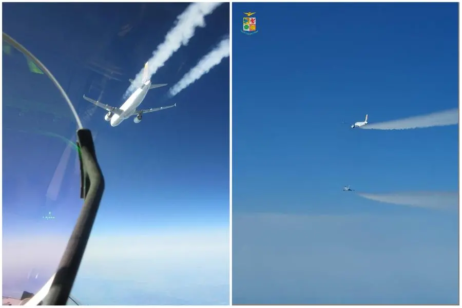 Due momenti dell'operazione (foto Aeronautica militare)