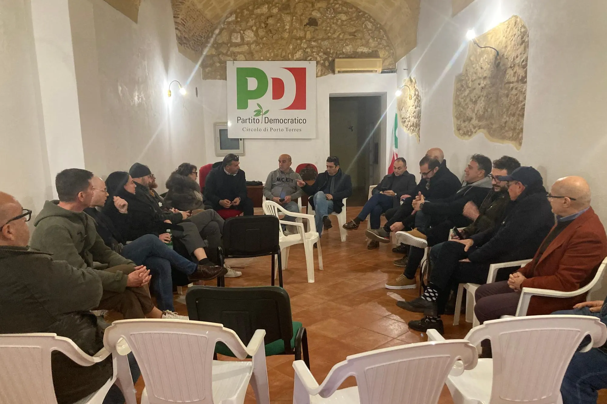 L'incontro delle forze del Campo Largo a Porto Torres (foto Pala)