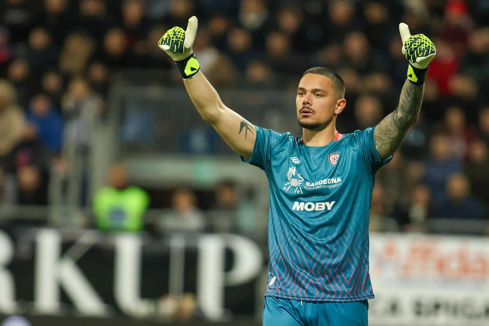 Elia Caprile, portiere del Cagliari (foto Ansa)