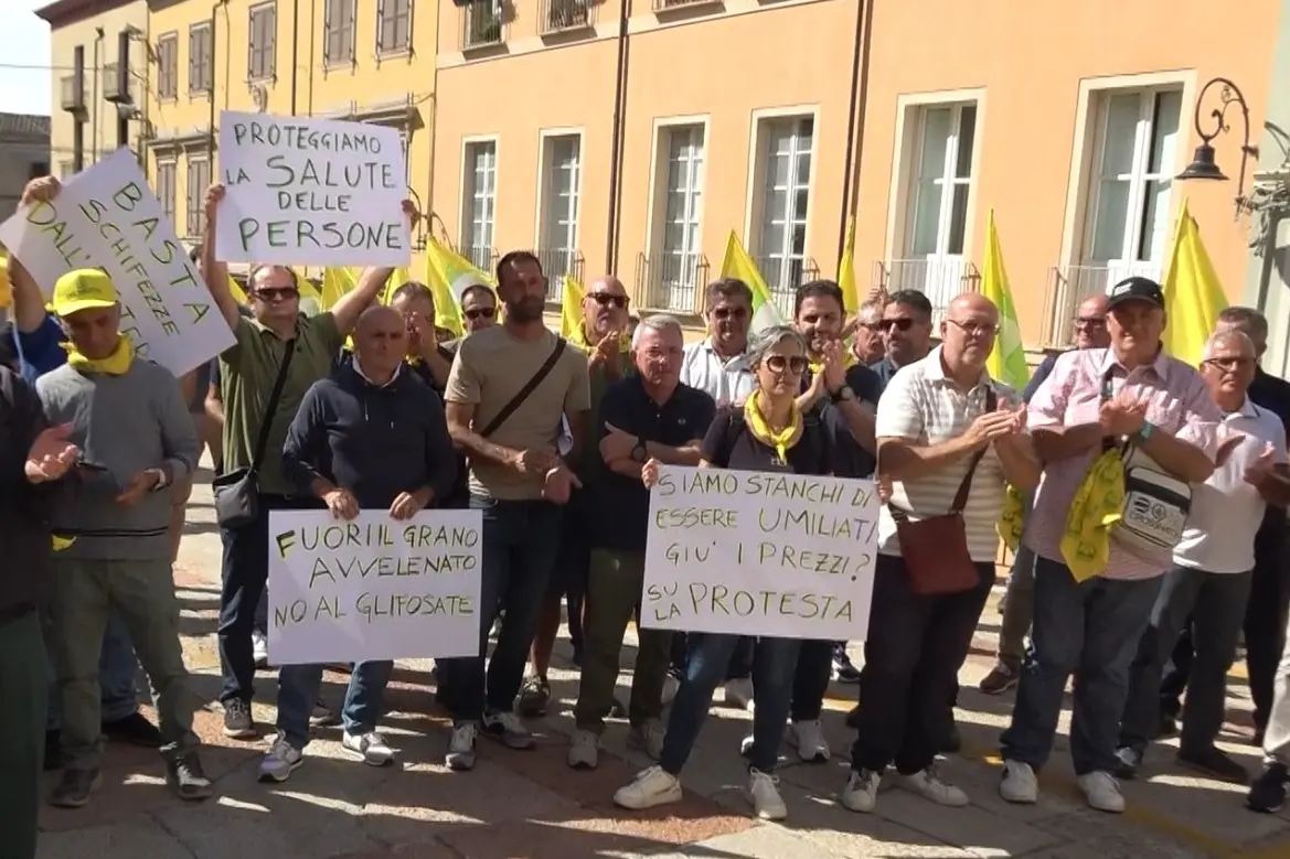 La manifestazione Coldiretti a Cagliari (foto M. Lampis)