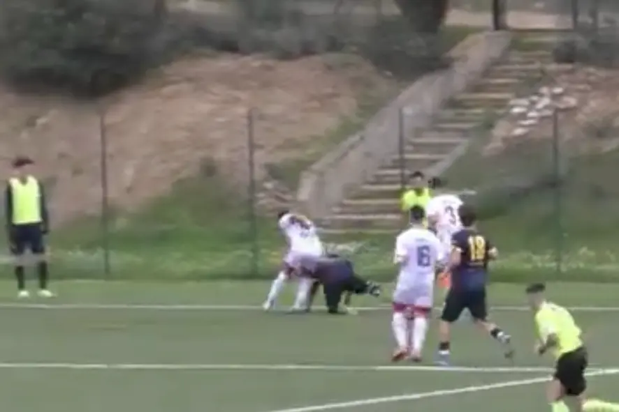 Fase gioco gara Villasimius-Tortolì 1-0