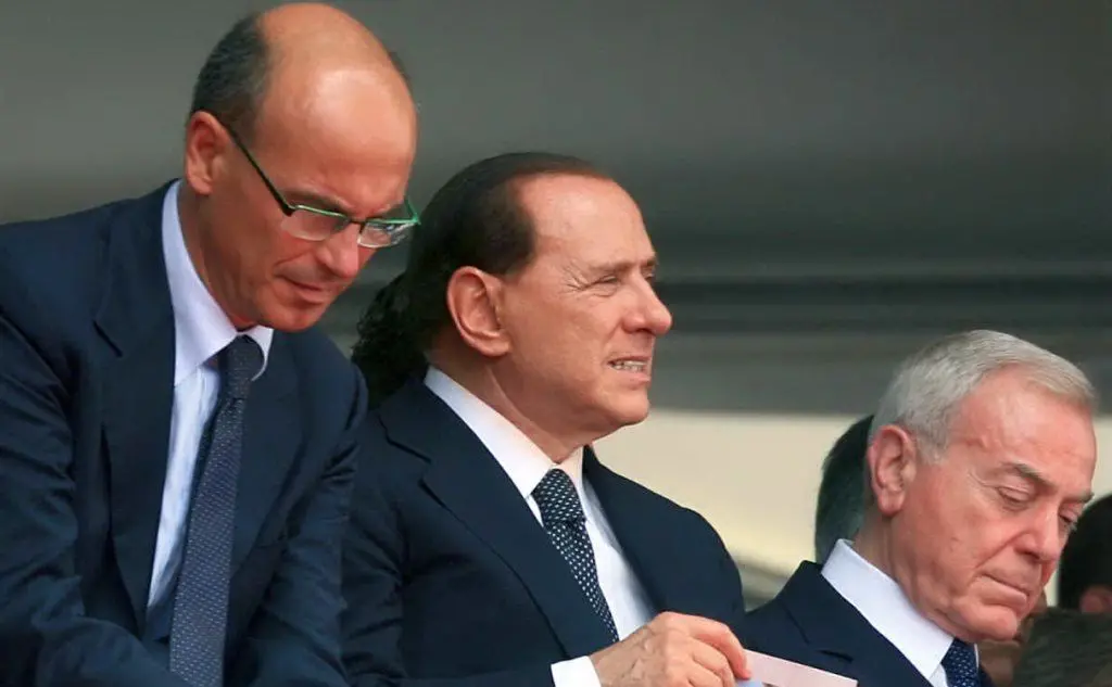 Il presidente della Regione Soru, il premier Berlusconi e Letta