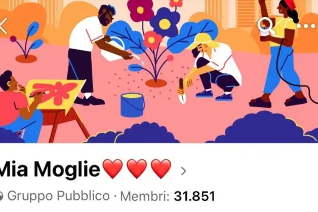 L'immagine di anteprima del gruppo "Mia Moglie" cancellato da Facebook