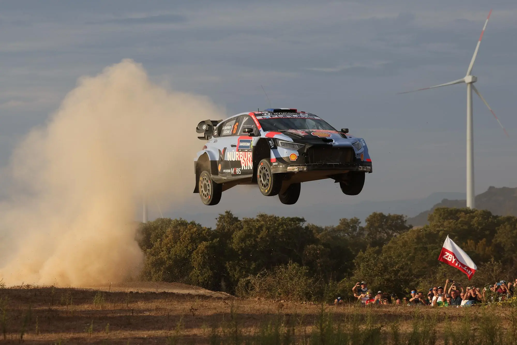 La Hyundai i20 N Rally1 di Fourmaux sulla Tula-Erula (foto Bettiol/Aci Sport)