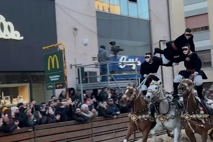 La pariglia formata da Andrea Concas, Antonella Rosa e Federico Misura (foto Sara Pinna)
