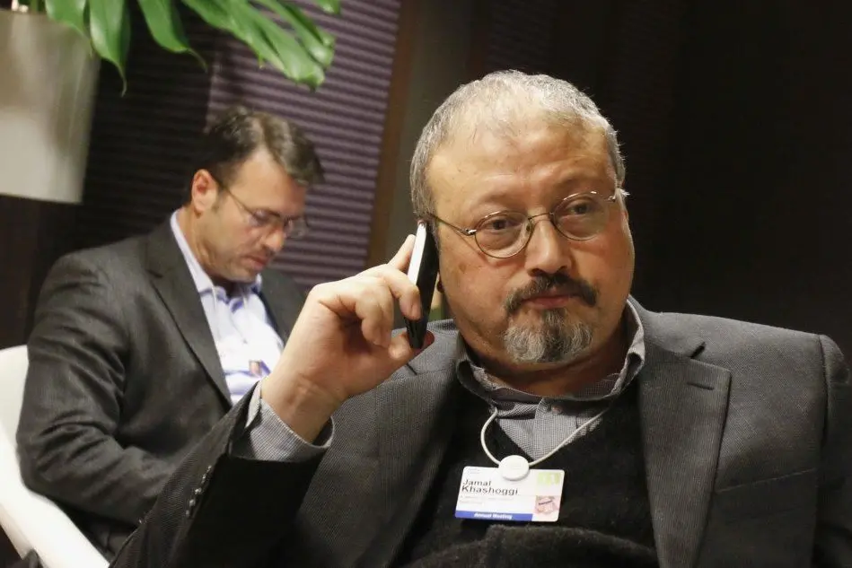 Jamal Khashoggi al Forum di Davos il 29 gennaio 2011 (foto Ap)