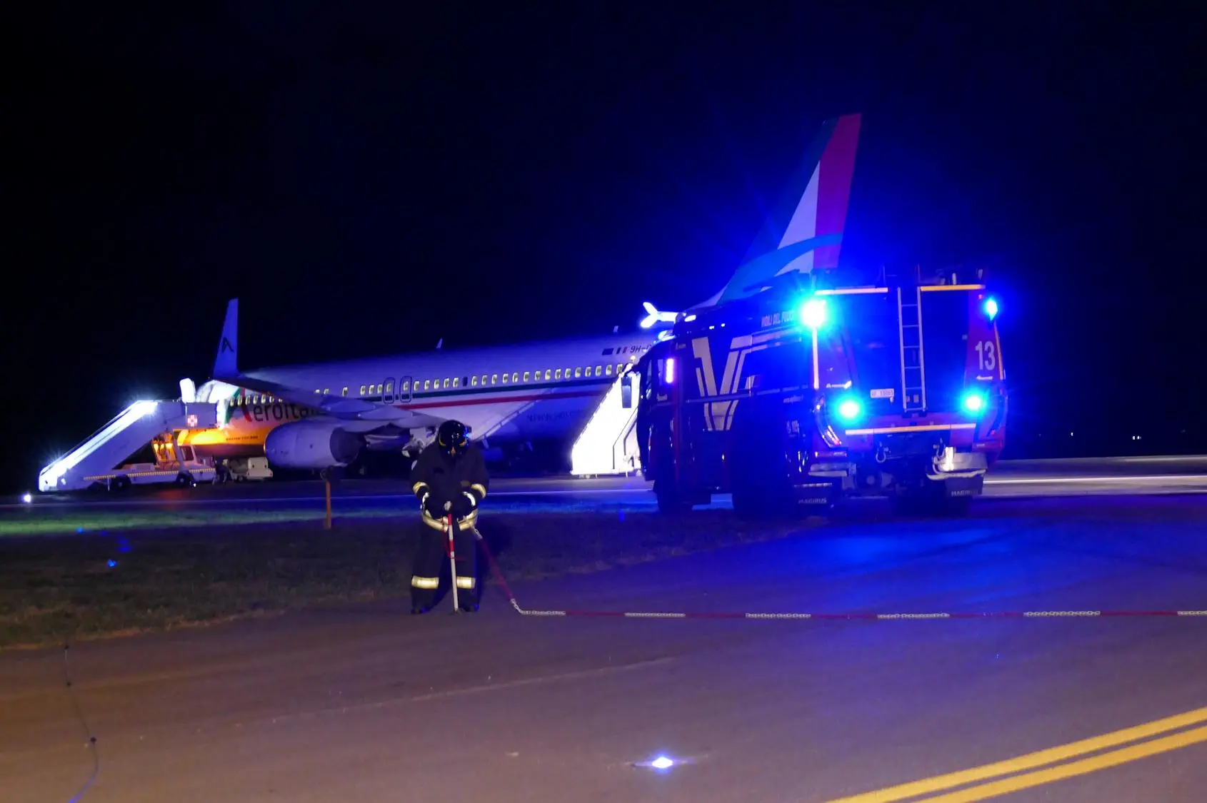 L'esercitazione all'aeroporto di Cagliari-Elmas