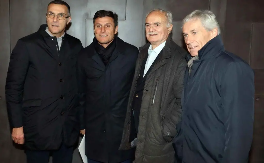 Beppe Bergomi, Javier Zanetti, Sandro Mazzola e Beppe Baresi (foto Ansa)