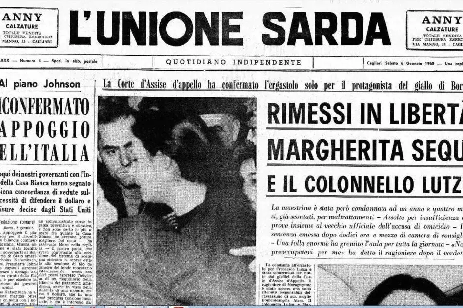 #AccaddeOggi: 5 gennaio 1968, l'omicidio di Domenicangela Atzas: colpo di scena alla sentenza d'appello
