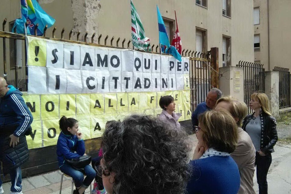 Protesta dei dipendenti Aias a Cortoghiana