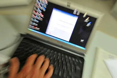 Un uomo al computer (Ansa)