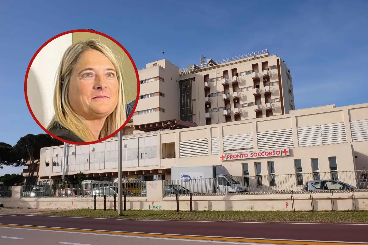 La sede della Asl e, nel tondo, Fulvia Murru