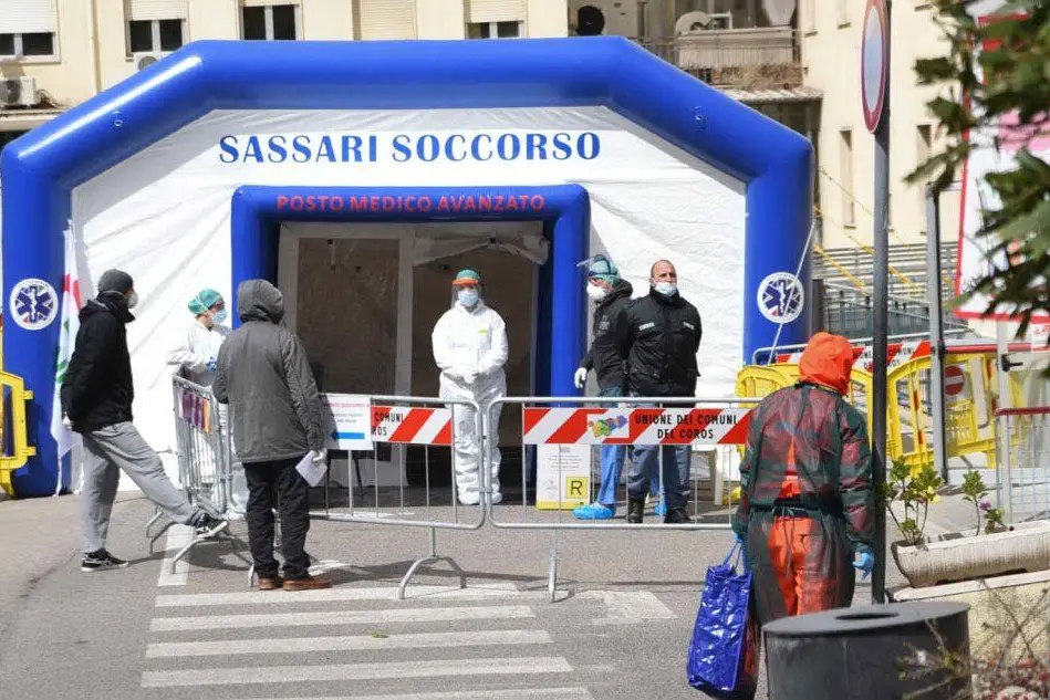 pre-triage del pronto soccorso dell'ospedale Civile Santissima Annunziata di Sassari (archivio L'Unione Sarda)