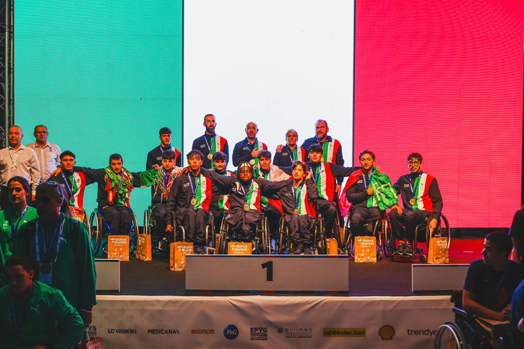 La nazionale Under 23 di basket in carrozzina (foto Federazione)