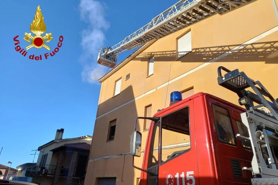 L'intervento (foto Vigili del fuoco)