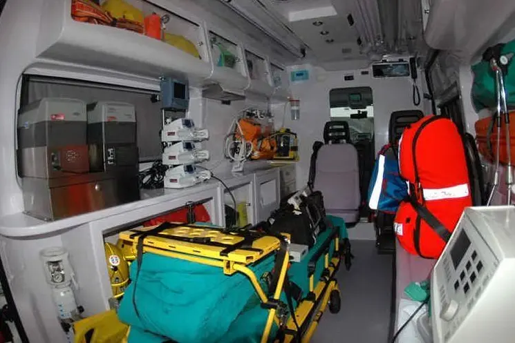 L'interno di un'ambulanza