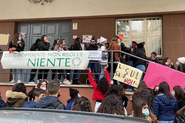 La protesta (foto L'Unione Sarda - Deidda)