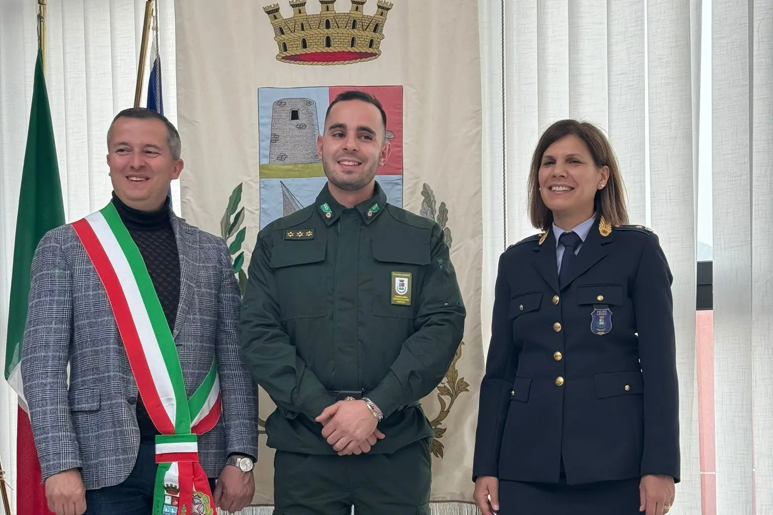 Da sinistra, Marcello Ladu, Maurizio Lorrai e Marta Meloni (foto concessa)