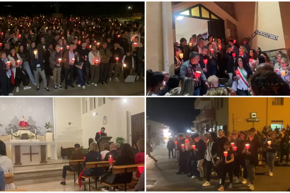Le immagini dalla fiaccolata