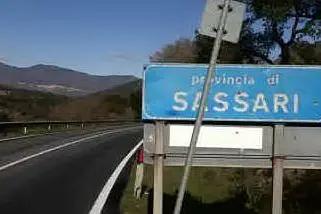 Cartello segnaletico della provincia di Sassari
