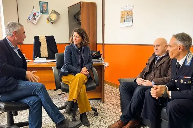 L'incontro con la nuova direttrice del carcere (foto Pala)