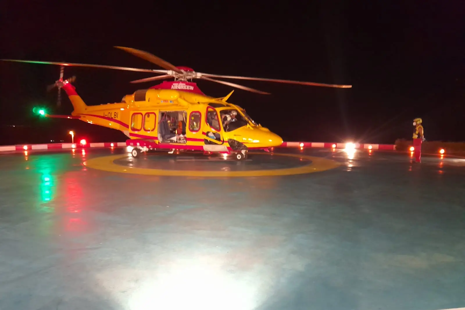 Echo Lima 1 sull'elisuperficie di Lanusei