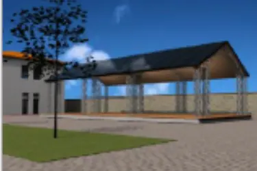 Rendering progetto capannoni Genio Civile (foto concessa)