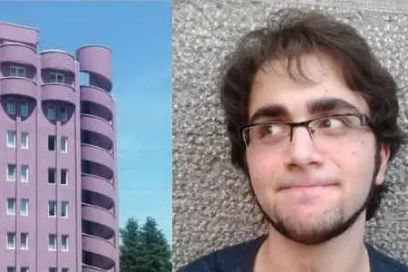 Domenico Maurantonio e, a sinistra, l'hotel in cui è morto