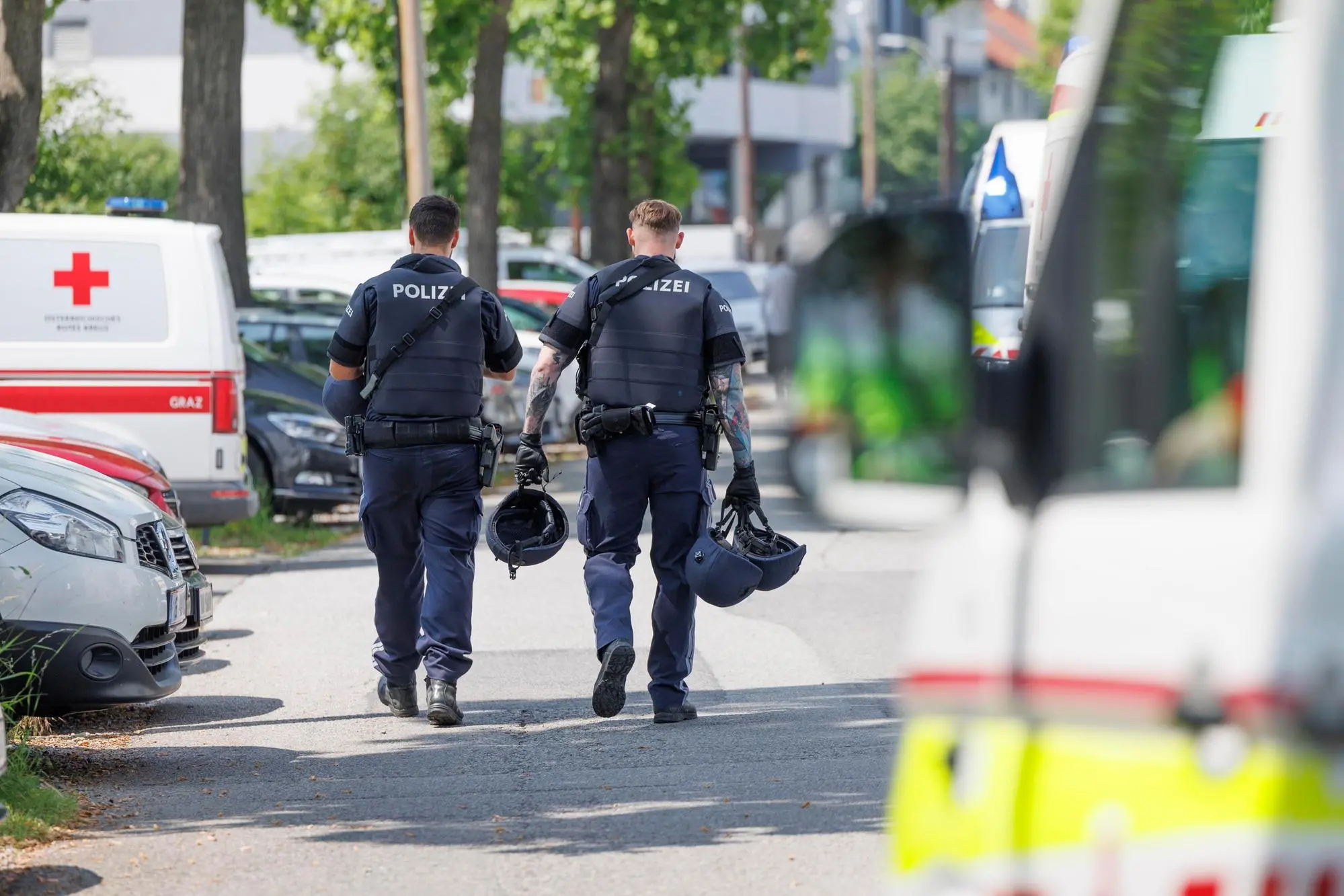 La polizia sul posto (Ansa-Epa)