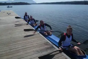 L’equipaggio oristanese a Sabaudia sulla canoa K4